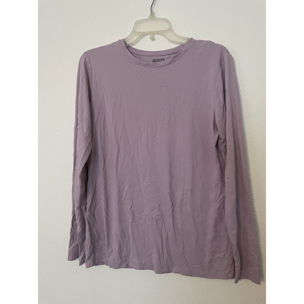 Duluth Trading Womens Purple Shiftless Crewneck Long Sleeve Top Size Medium